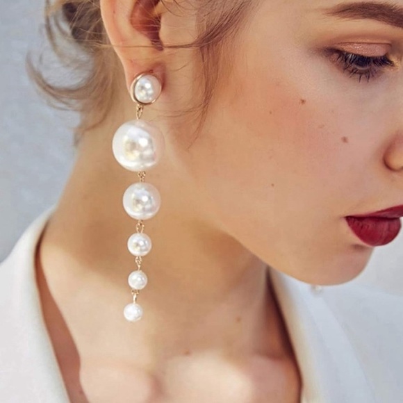 Zara Pearl Drop Earrings - Picture 6 of 16